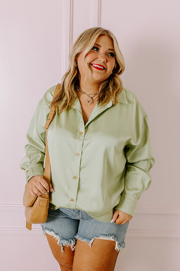 Simply Charmed Button Up In Pear Curves
