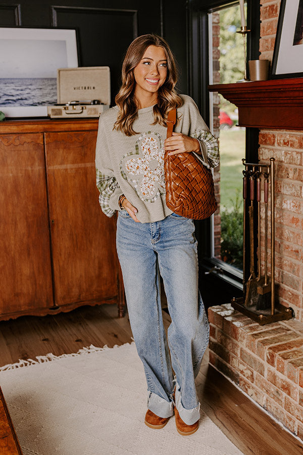 Apple Cider Sippin' Plaid Top