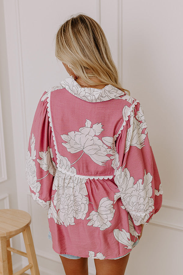 Always In Style Floral Top in Blush