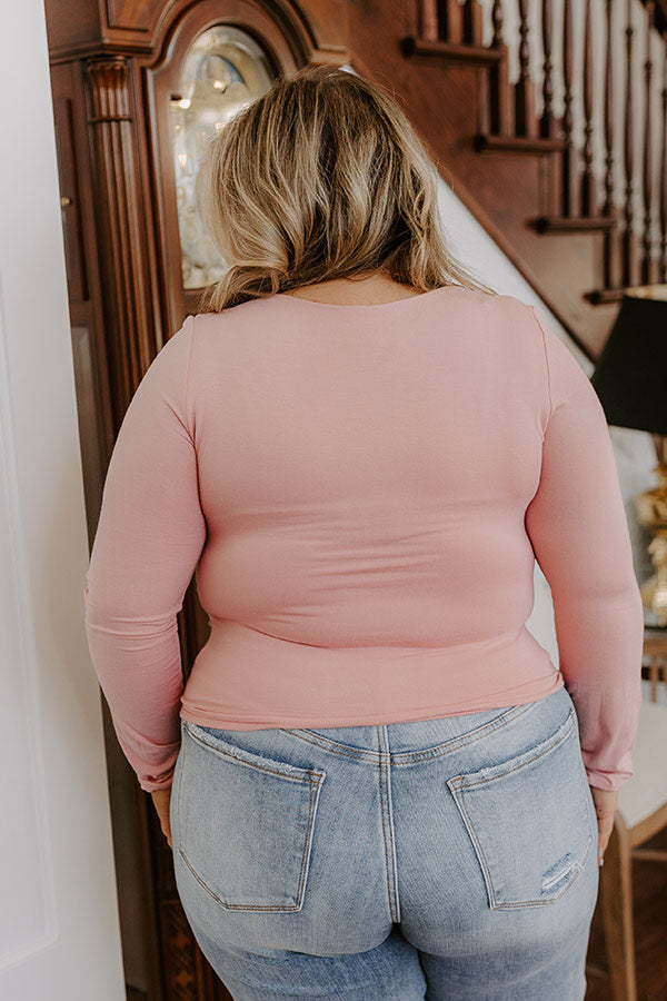 Sassy and Chic Top in Pink Curves