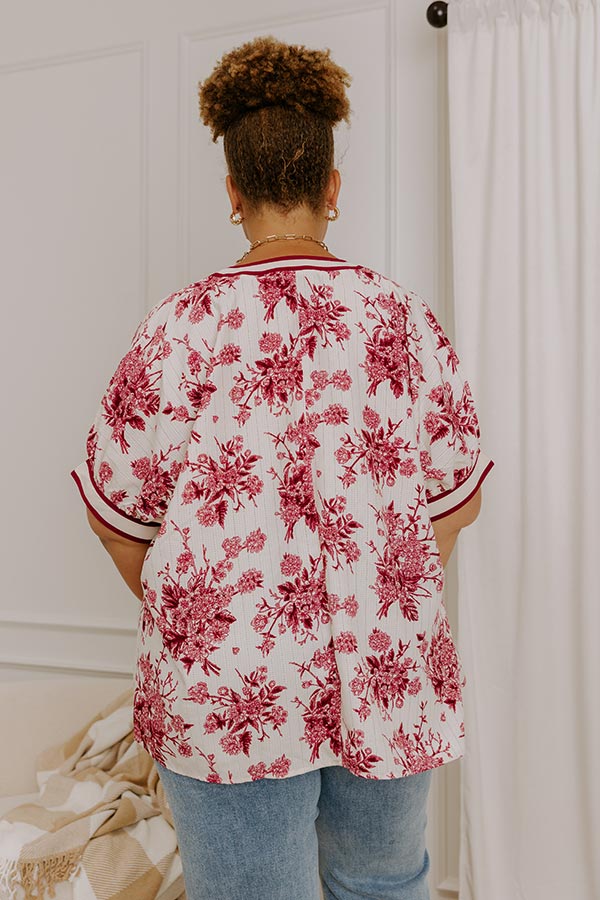 Sugar And Chic Floral Shift Top Curves