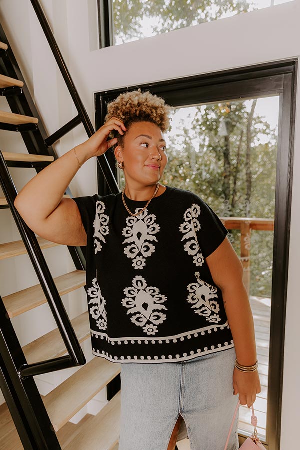City Noir Knit Top Curves