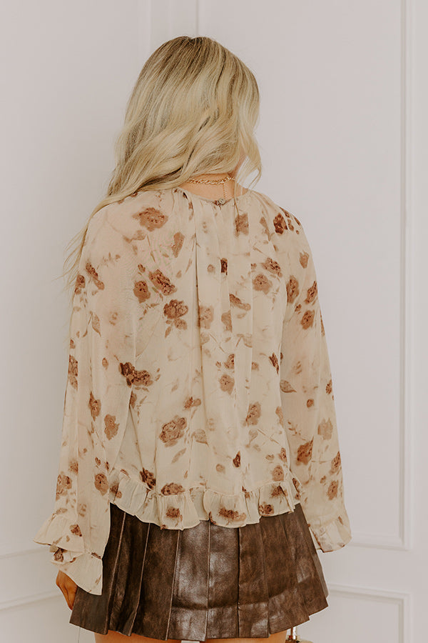 Falling For Floral Chiffon Top