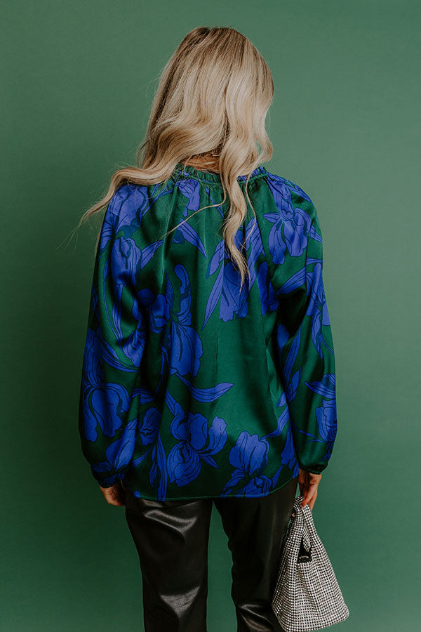 Whispered Floral Satin Top