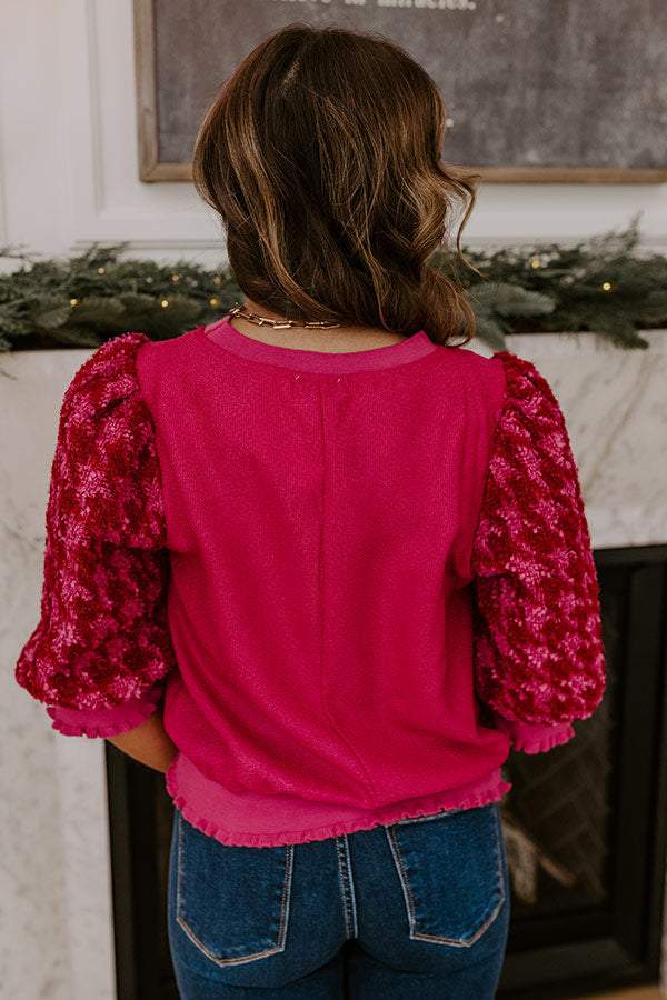 Toast To Fabulous Houndstooth Knit Top