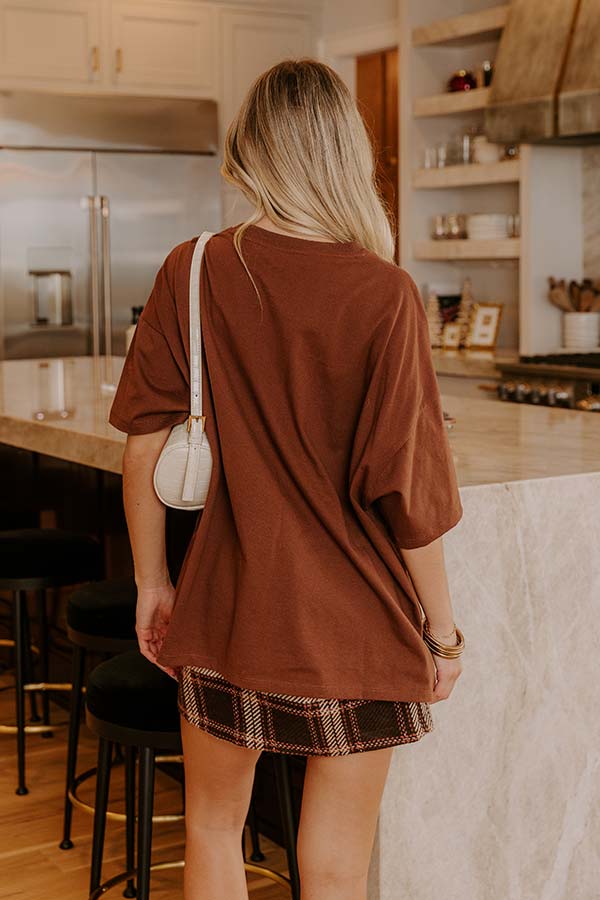 Ever So Effortless Oversized Tee in Chocolate