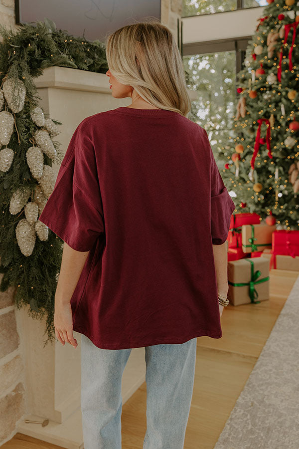 Ever So Effortless Oversized Tee in Windsor Wine
