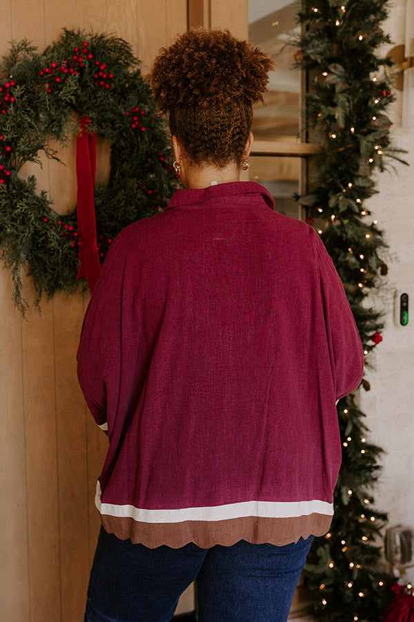 Uptown Gathering Oversized Button Up Top Curves