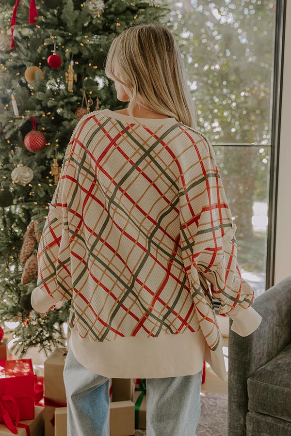 Cocoa And Cozy Oversized Waffle Knit Top