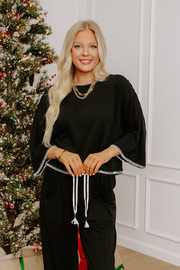 Simple Comforts Shift Top in Black