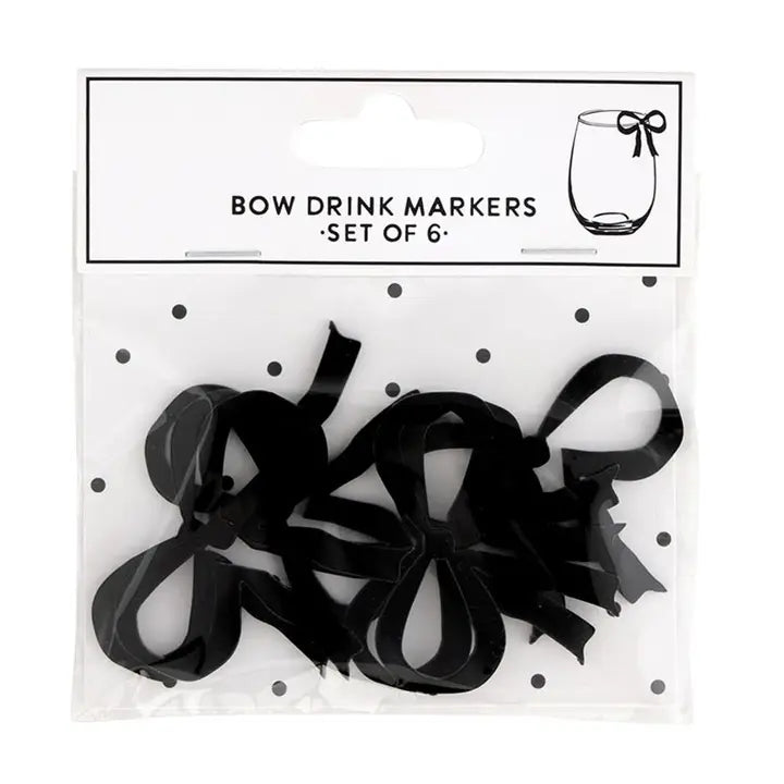 Bow Acrylic Drink Tags
