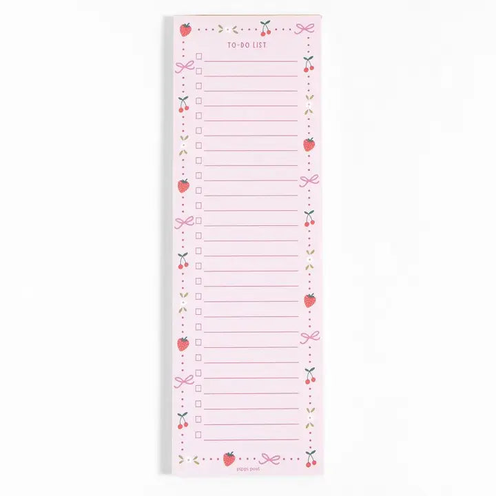 Berries & Bows To Do Notepad