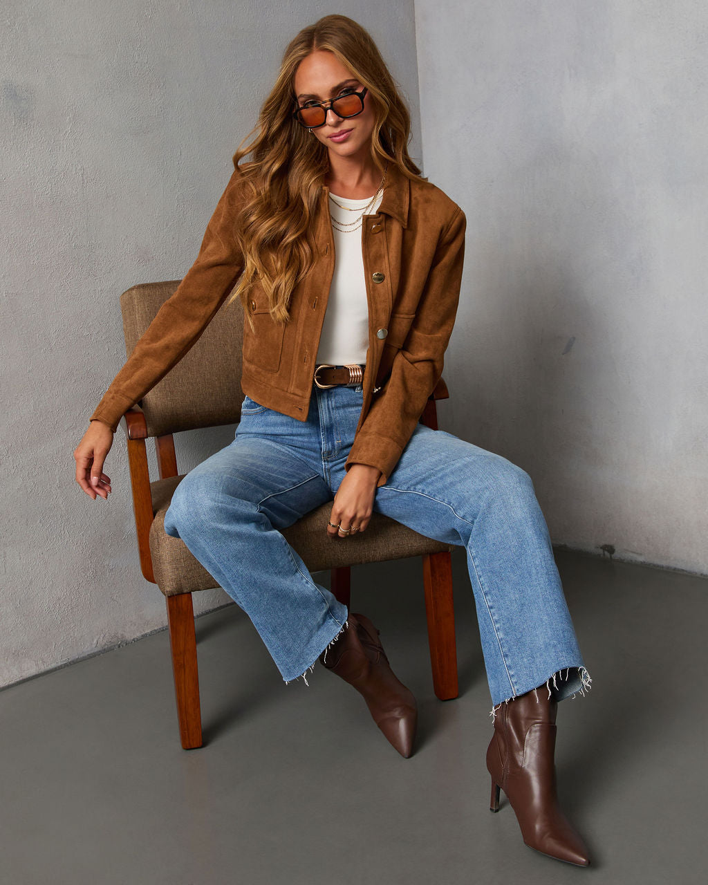Bronzed Echo Suede Jacket