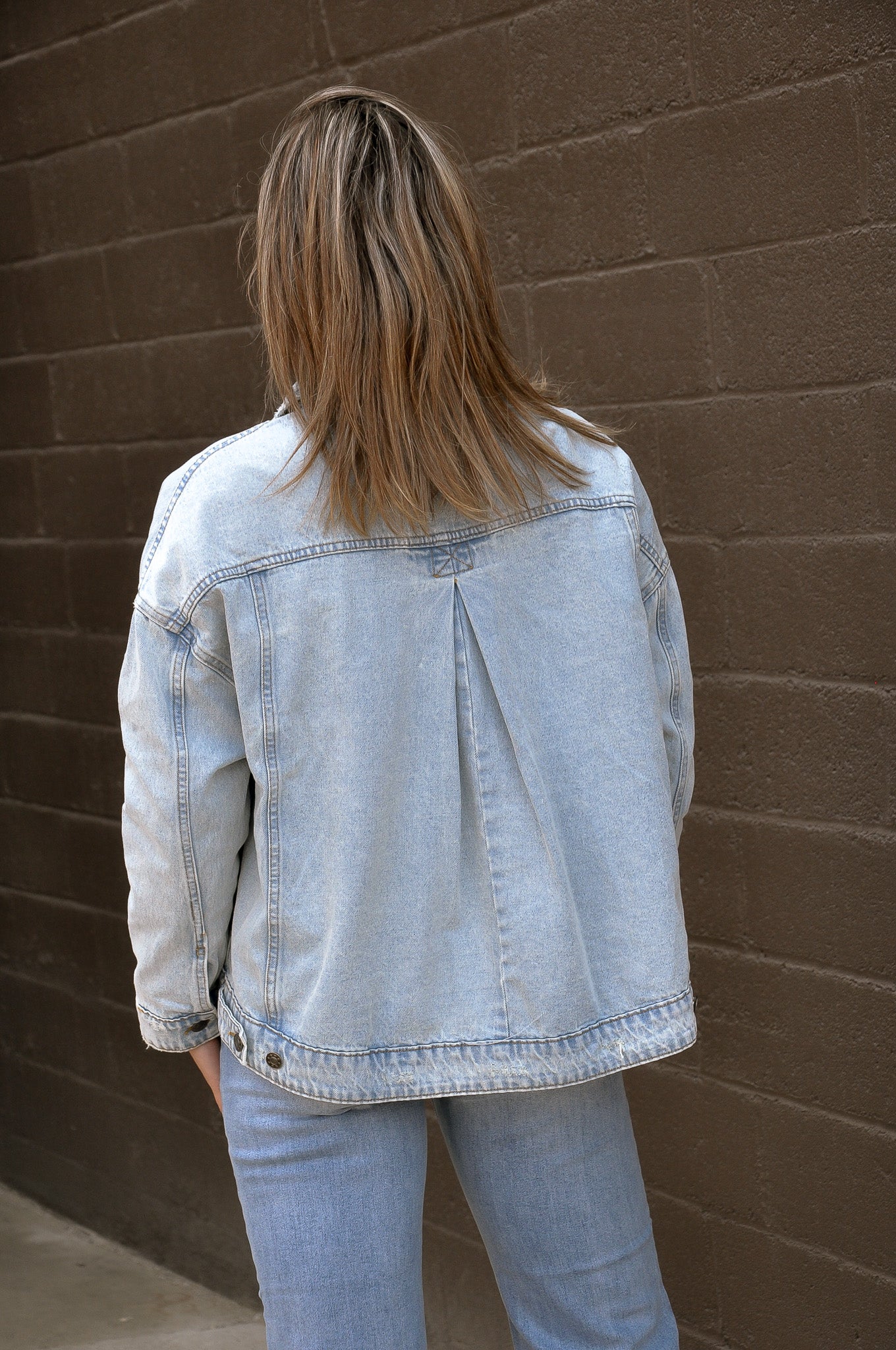 Vintage Wash Pleated Back Jacket