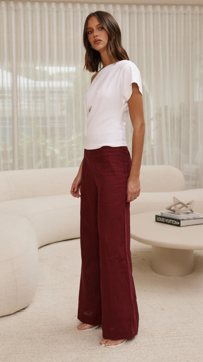 Karah Pants - Merlot