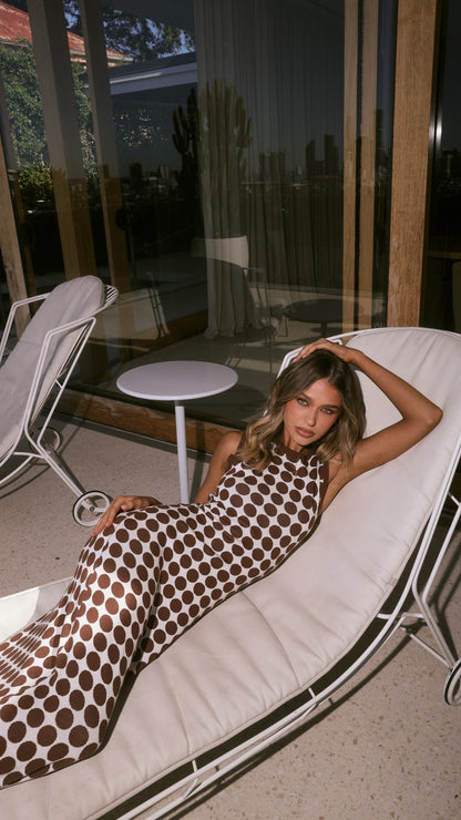 Emilee Maxi Dress - Chocolate Spot