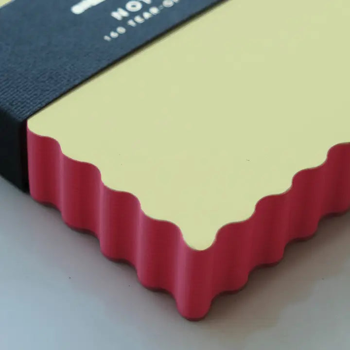 Citron/Coral Mini Wave Shaped Notepad