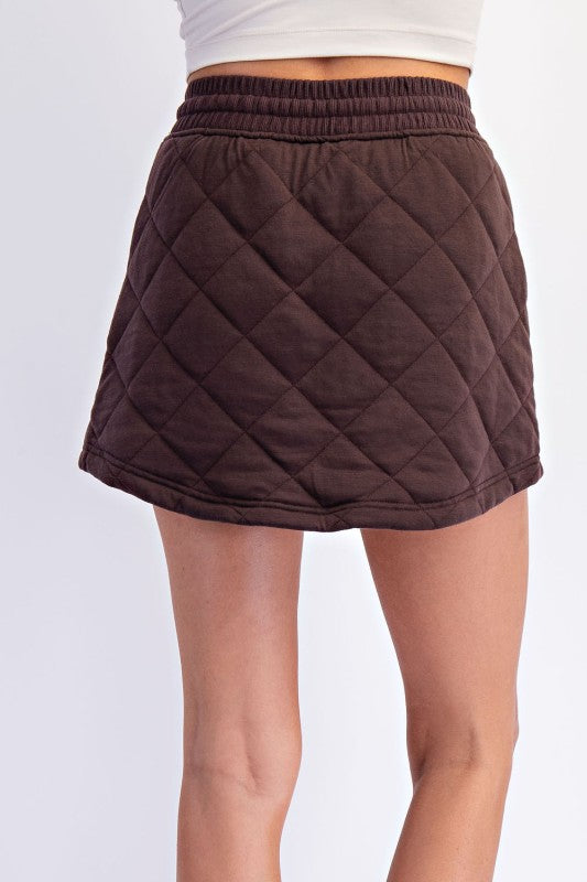 Cold Brew Quilted Skort