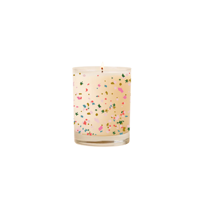 Confetti Crack Rocks Glass Candle