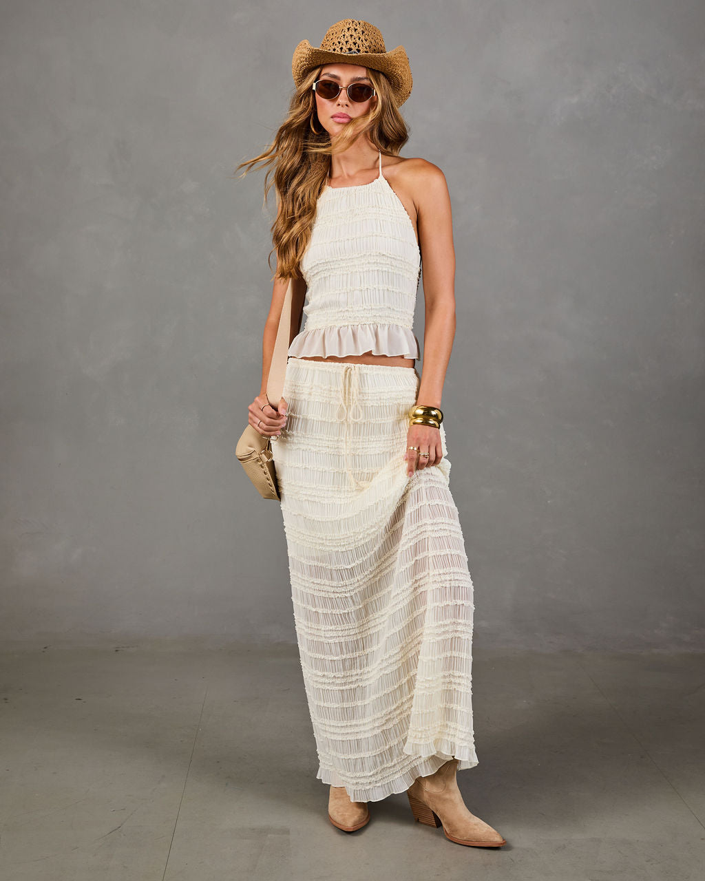 Festival Darling Ruffle Chiffon Maxi Skirt