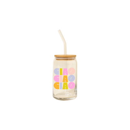 Ciao Beer Can Glass