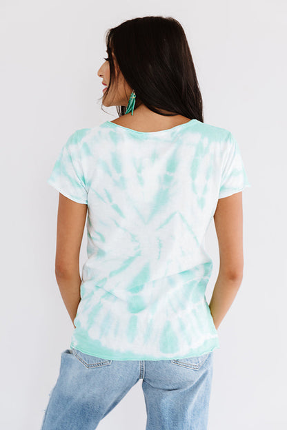 Beachside Reads Tie Dye Shift Tee In Ocean Wave