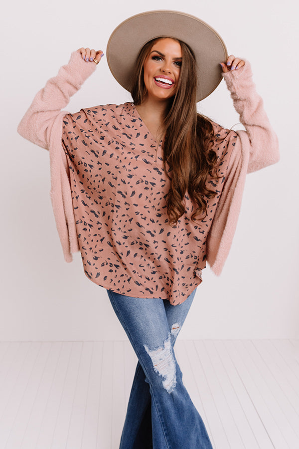 Pretty In Portland Shift Top In Blush