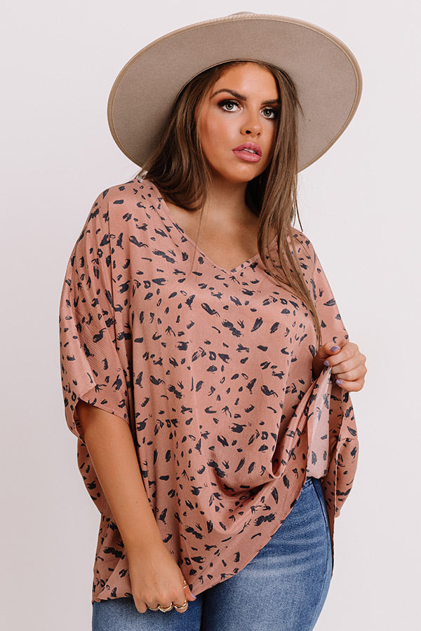 Pretty In Portland Shift Top In Blush