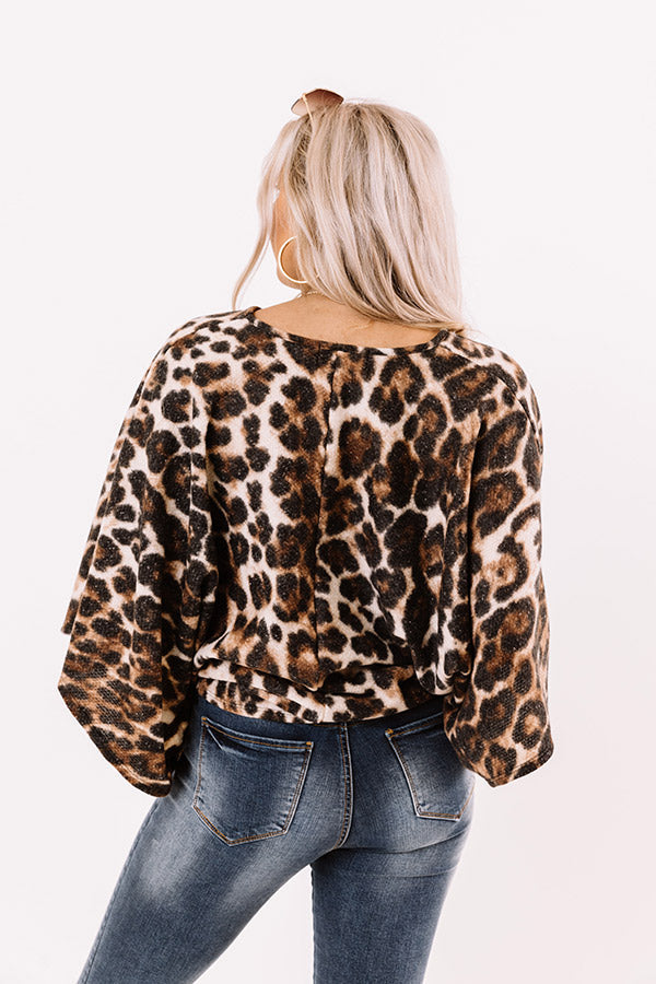 Dulce De Darling Leopard Tie Top