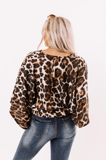 Dulce De Darling Leopard Tie Top