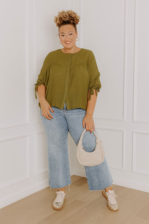 Made For Each Other Shift Top In Green Curves