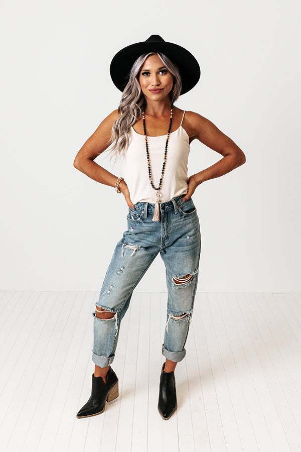 Oh, Snap Crop Top In Cream