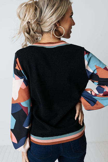 Dating Game Sweater Top in Black