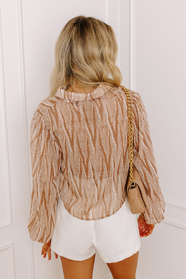 City On Speed Dial Chiffon Top