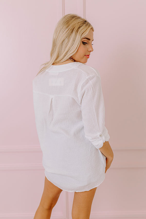 Seaside Memory Shift Top In White
