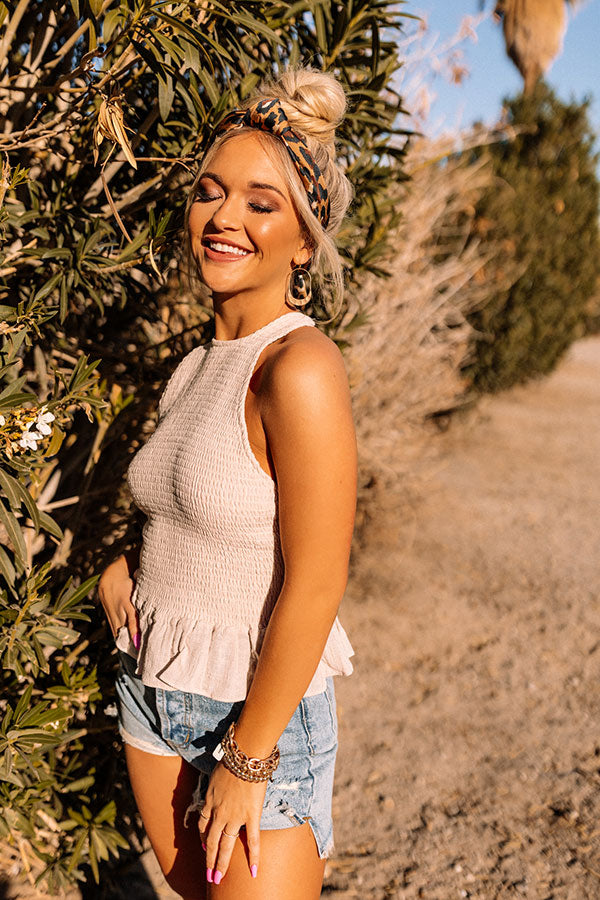 Pinot And Patios Smocked Top