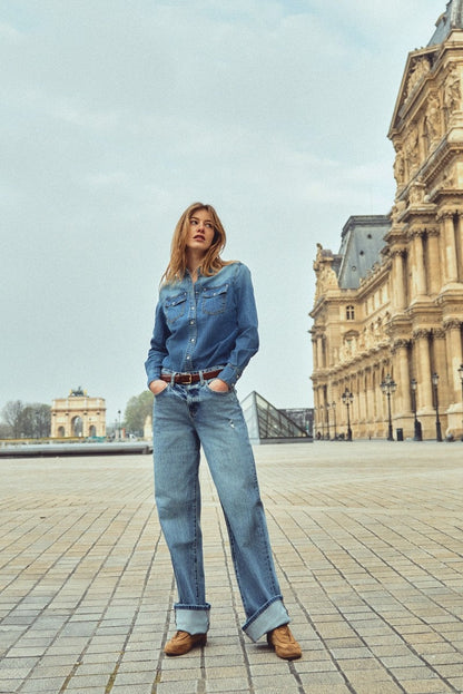 Kancan Wide Leg Jean