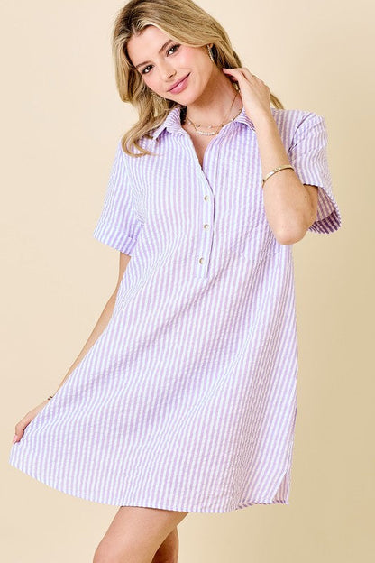 Edie Striped Mini Dress