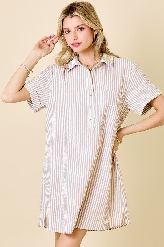 Edie Striped Mini Dress