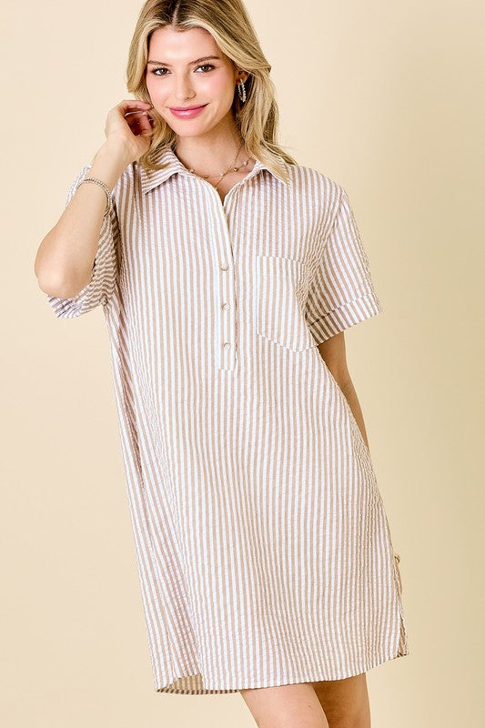 Edie Striped Mini Dress