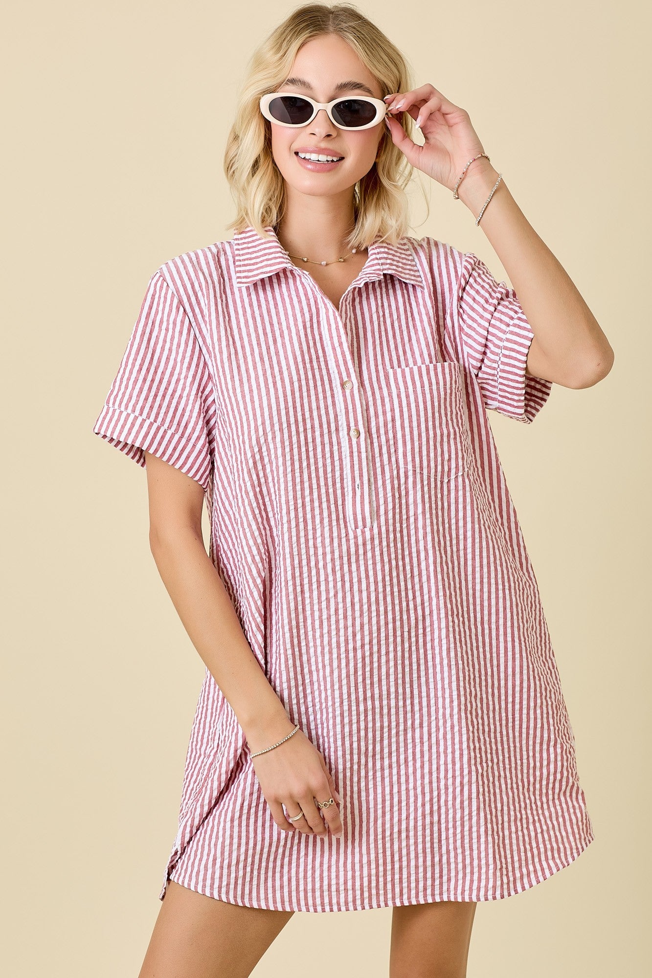 Edie Striped Mini Dress