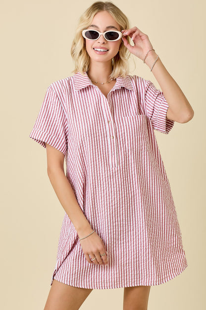Edie Striped Mini Dress