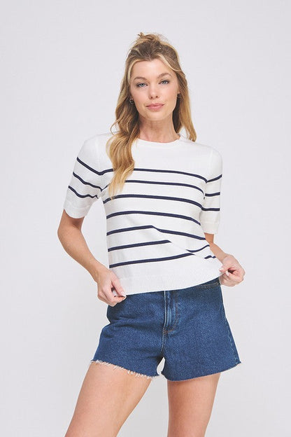 Charley Striped Knit Top