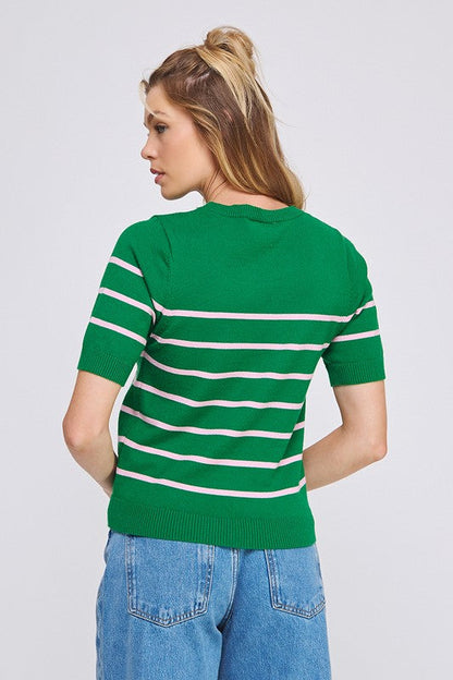 Charley Striped Knit Top