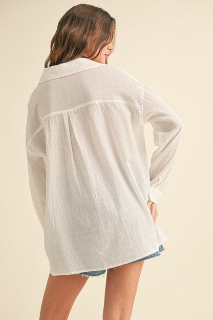 Coastal Breeze Button Top