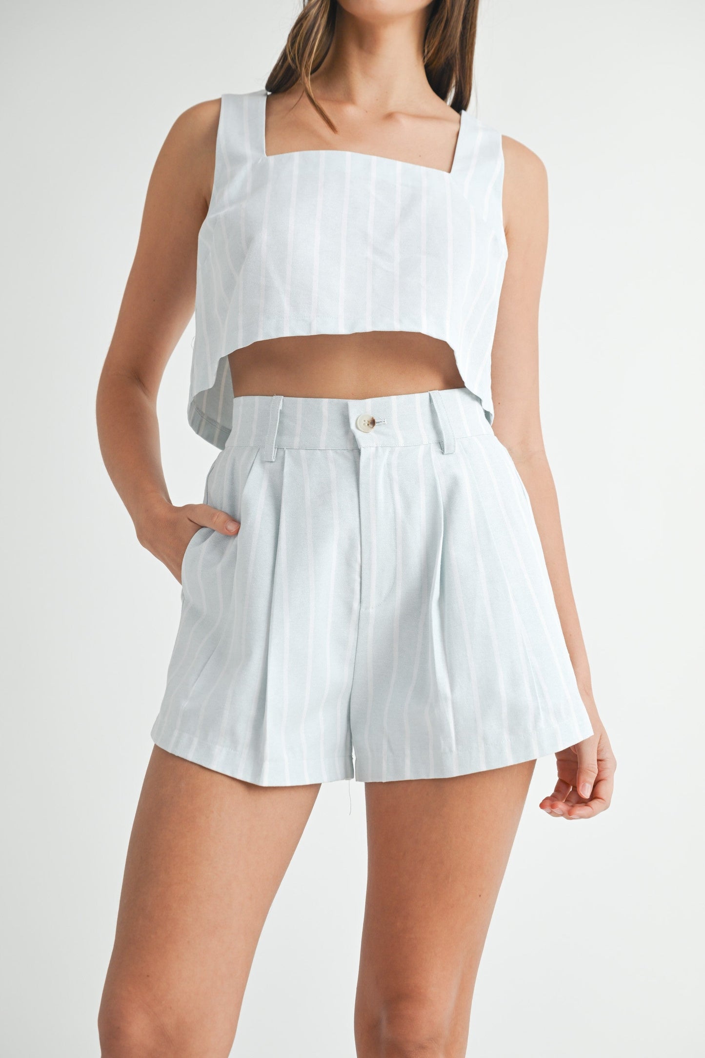 Capri Striped Shorts
