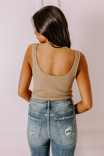 Confident Energy Sculpt Bodysuit in Khaki