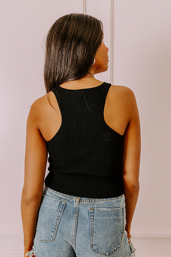 Express It Out Sculpt Top In Black