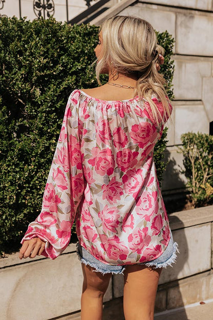 So Easy To Love Floral Top in Light Pink