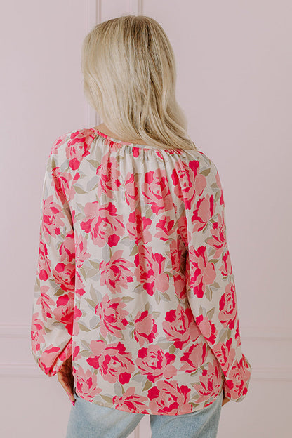 So Easy To Love Floral Top in Light Pink
